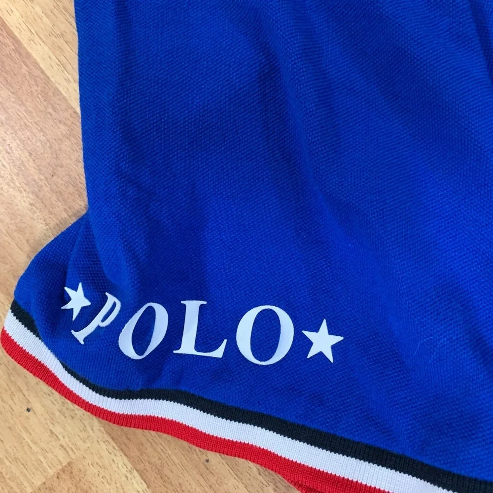Ralph Lauren Polo Shirt Mens 2XL Blue Red White Golf Casual